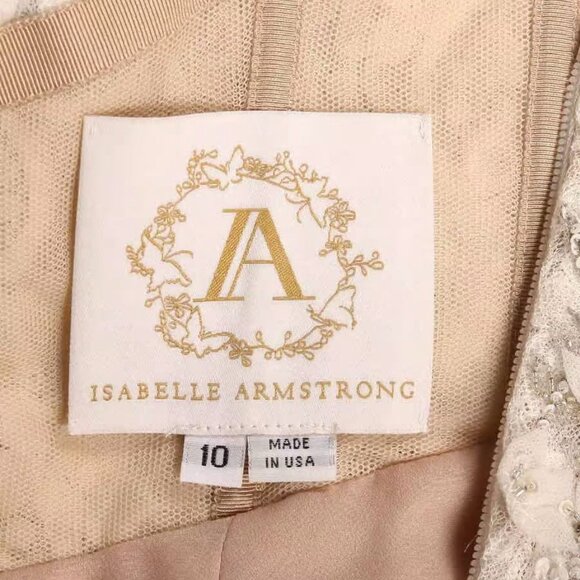 Isabelle Armstrong Willow Wedding Dress Sz 10 Lace, Beads, Tulle Bridal Gown - Picture 12 of 12